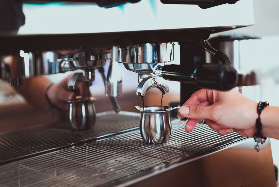 Pouring coffee